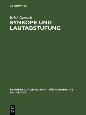 cover image of Synkope und Lautabstufung
